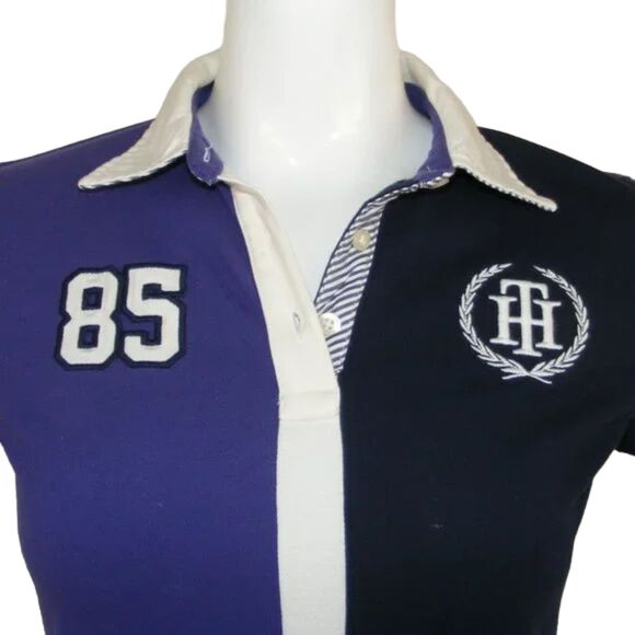 TOMMY HILFIGER Polo Shirt, S, Purple, Embroidered - Picture 2 of 12